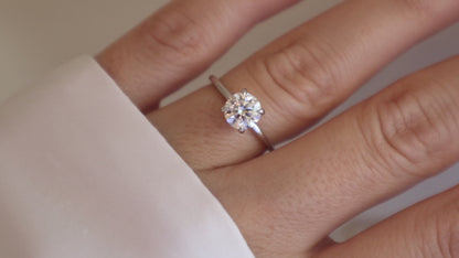 IGI Certified Lab Grown Diamond White Gold Engagement Ring 1ct-2ct