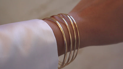 14k Gold Filled Half Round Bangle