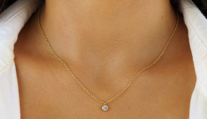 14k Gold Filled Delicate Layering CZ Necklace