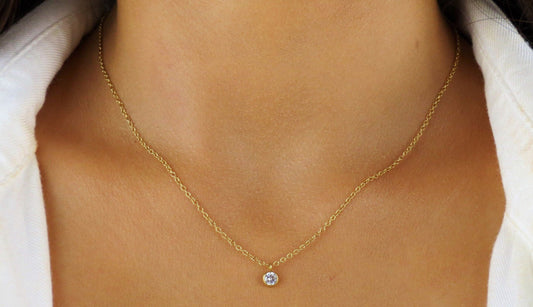 14k Gold Filled Delicate Layering CZ Necklace