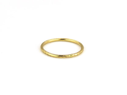 14k Gold Filled 1.2mm Dainty Hammered Ring