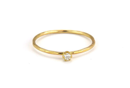 14k Gold Filled 1mm Diamond Ring