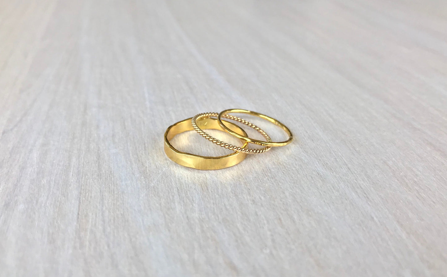 14k Gold Filled Stacking Set of 3 Rings