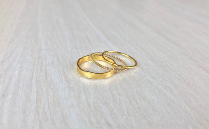 14k Gold Filled Stacking Set of 3 Rings