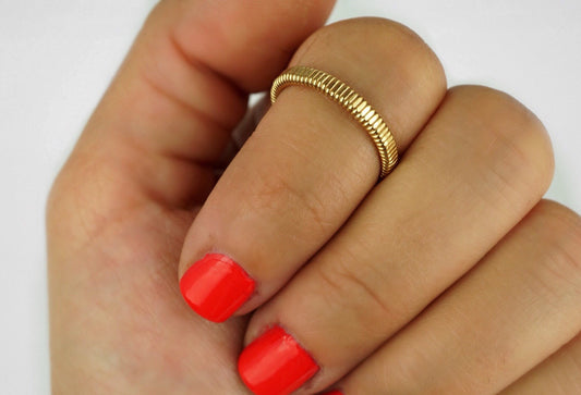 14k Gold Filled 2.6 mm Hammered Wrap Ring