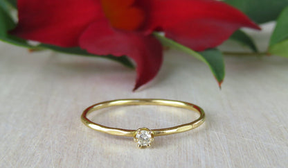 14k Gold Filled 1mm Diamond Ring