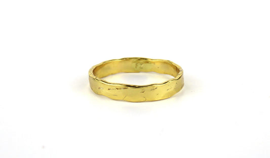 14k Gold Filled 3mm Stamped Hammered Ring