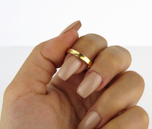 14k Gold Filled 3mm Hammered Stack Ring