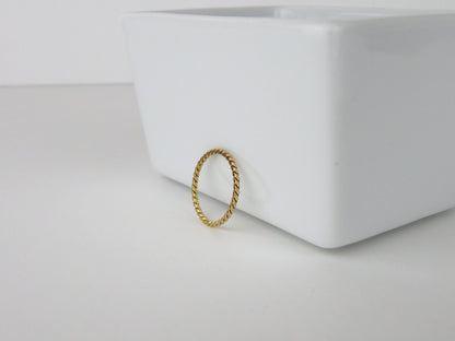 14k Gold Filled 1.2mm Twisted Ring