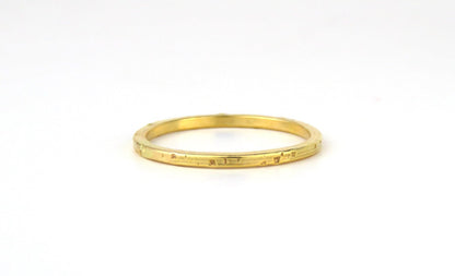 14k Gold Filed 1.2mm Flat Hammered Stacking Ring