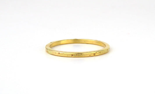 14k Gold Filed 1.2mm Flat Hammered Stacking Ring