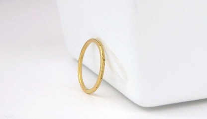 14k Gold Filed 1.2mm Flat Hammered Stacking Ring