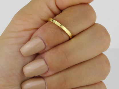 14k Gold Filled 2mm Hammered Ring