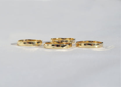 14k Gold Filled Thick Hammered Ring