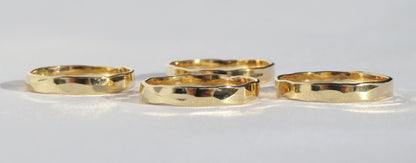 14k Gold Filled Thick Hammered Ring