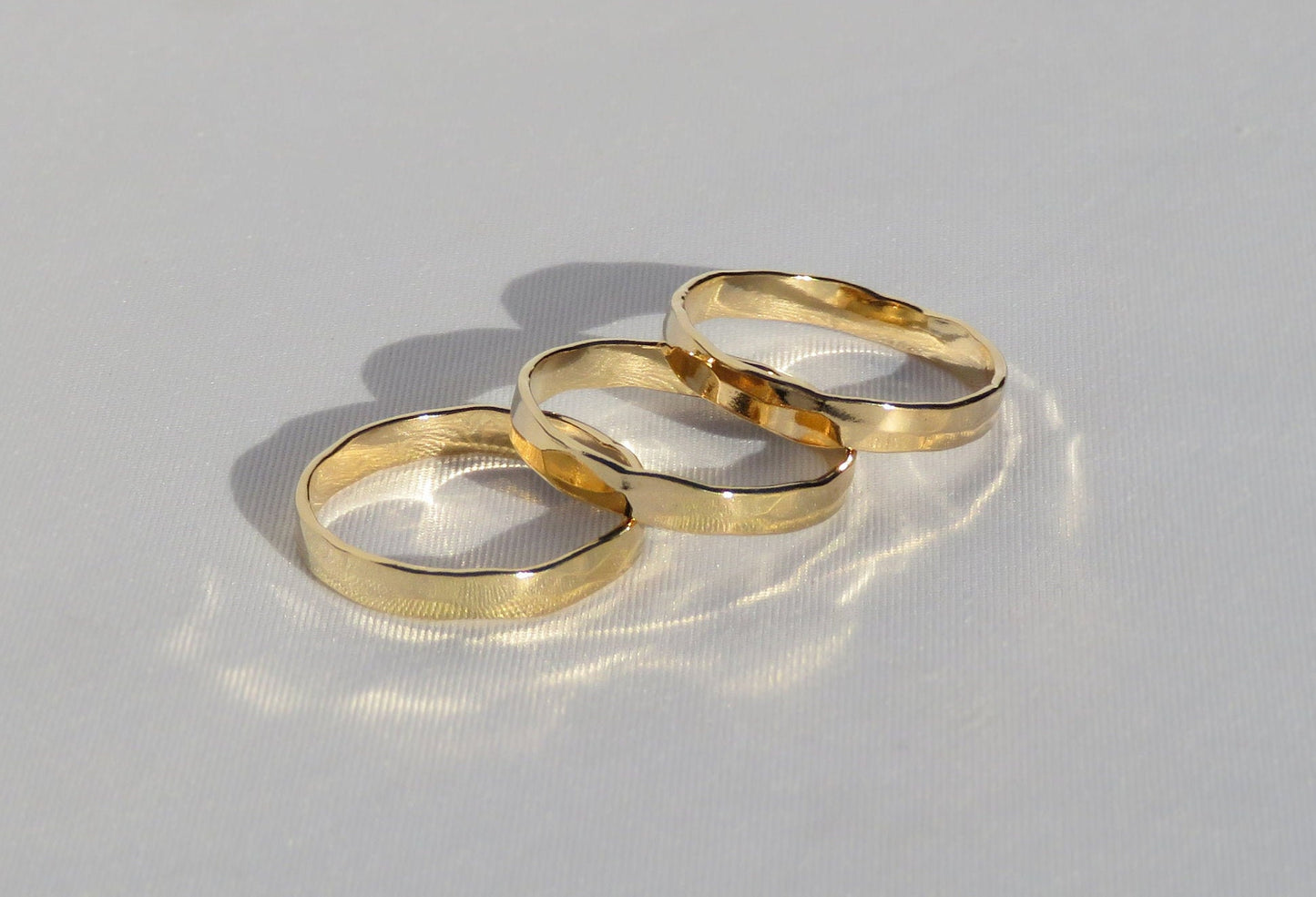 14k Gold Filled Thick Hammered Ring