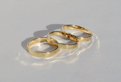 14k Gold Filled Thick Hammered Ring