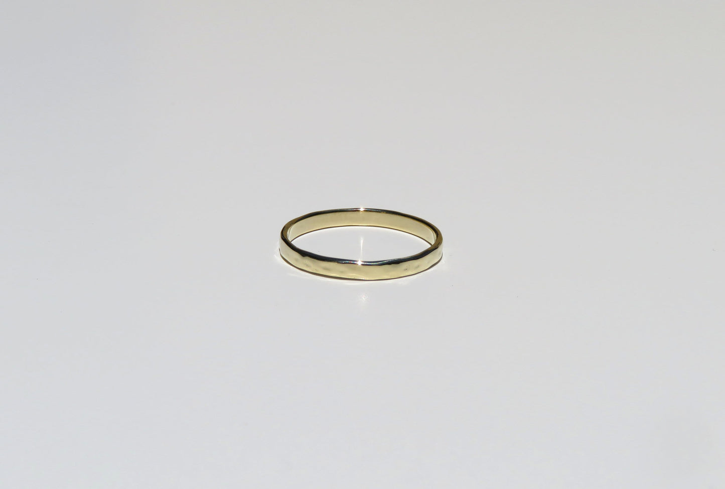 14k Yellow Gold 2.2mm Hammered Ring