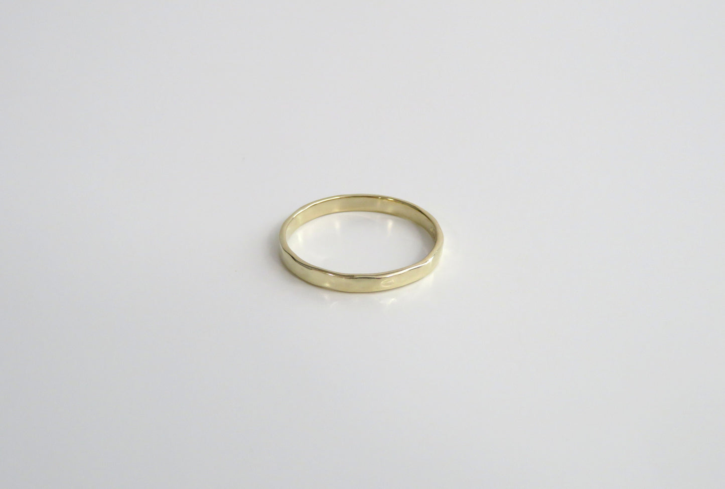 14k Yellow Gold 2.2mm Hammered Ring