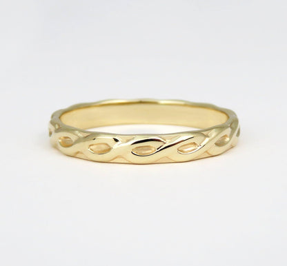 14k Gold 3mm Braid Ring