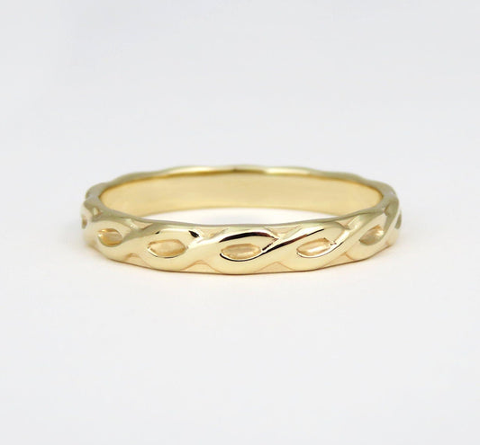 14k Gold 3mm Braid Ring