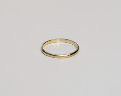 14k Gold 2mm Half Round Stack Ring