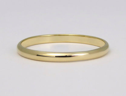 14k Gold 2mm Half Round Stack Ring