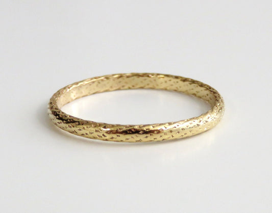 14k Gold Filled 2mm Sparkle Half Round Ring