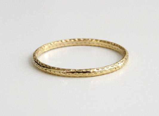 14k Gold Filled 1.5mm Half Round Sparkle Ring