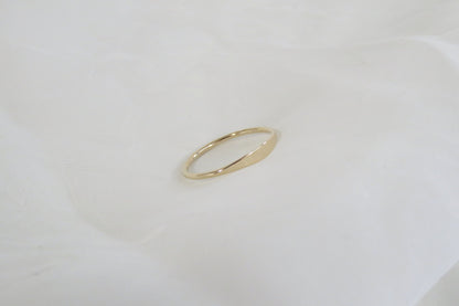 14k Gold 1.2mm Smooth Dainty Stack Ring
