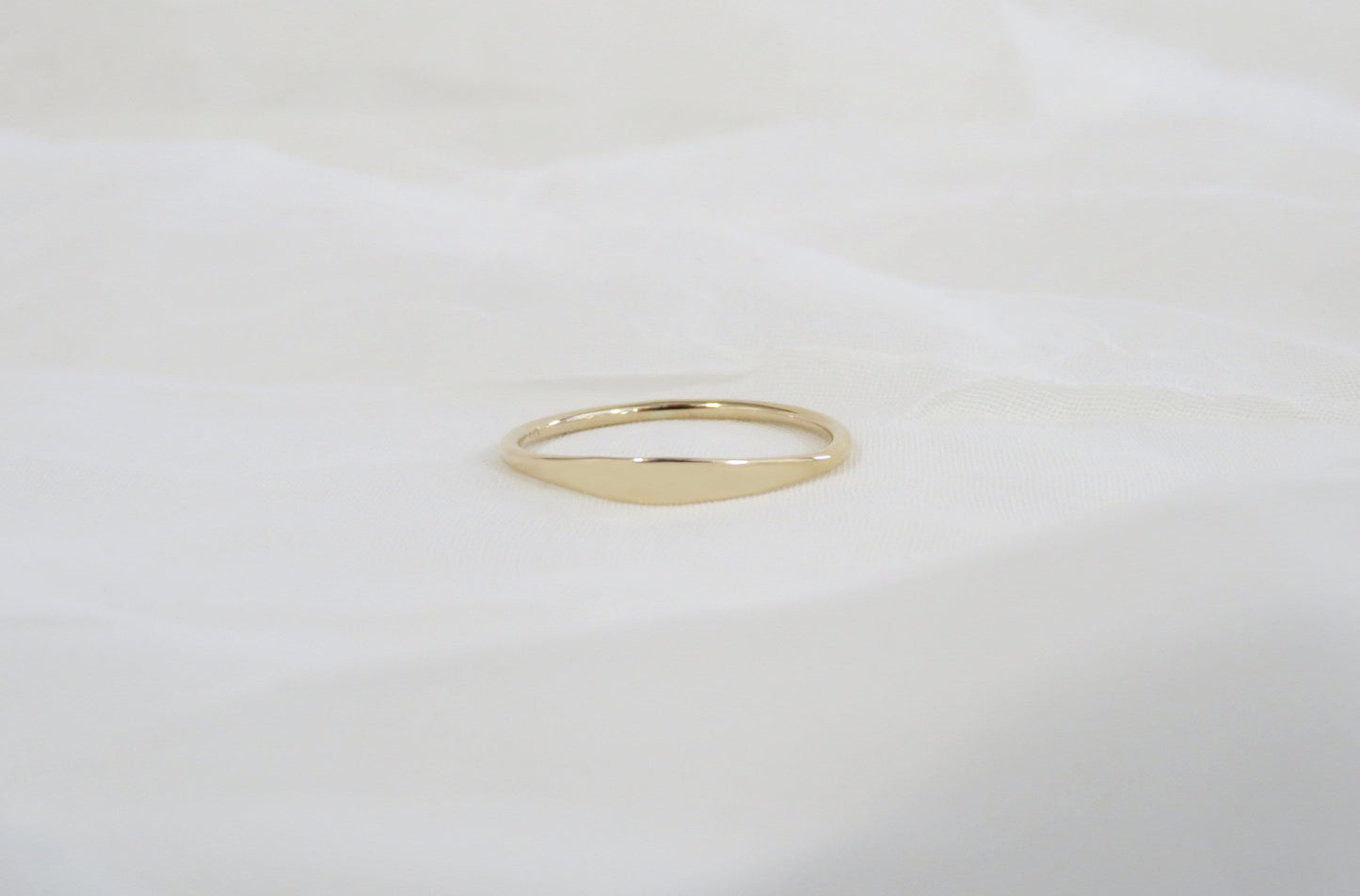 14k Gold 1.2mm Smooth Dainty Stack Ring