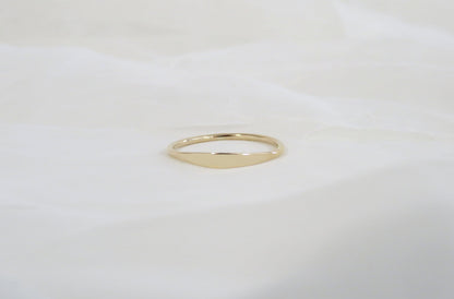14k Gold 1.2mm Smooth Dainty Stack Ring