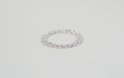 .925 Sterling Silver 2.7mm Curb Chain Ring