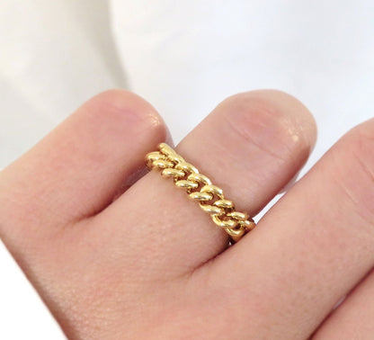 14k Gold Filled 5mm Curb Chain Ring