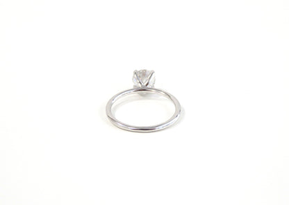 14k Gold 1.00ct Round Moissanite Engagement Ring