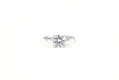 14k Gold 1.5ct Round Moissanite Ring